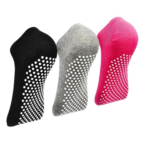 ELUTONG Sticky Barre Grips Slipper Socks 1-3 Pack Non Slip with grippers Yoga Pilates Ballet Skid for Women