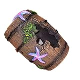 LOORGVEL Aquarium Dekoration Fass Kleiner Ornamente aus Langlebigem Harz Kreatives Kleiner Dekor für Fischbecken und Unterwasserlandschaften