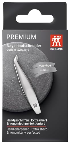 ZWILLING Cortador de cutículas TWINOX para facilitar o corte das cutículas, prata fosca de aço inoxi