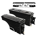 DOWNV8S Fits Rear Left & Right Truck Bed Storage Box Toolbox Black Plastic