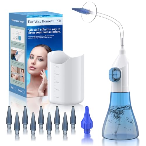 Ear Wax Removal, Ear Cleaner, Ear Wax Removal Kit, Ear Wax Removal Tool, Manual Ear Irrigation Flushing System, Ear Cleaning Kit for Adults & Kids