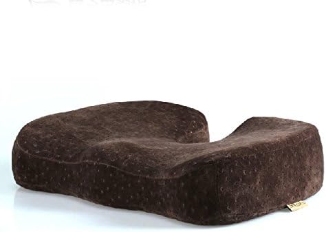 CushionMax – Premium Ultra Thick (3.6 Inches/9cm) Coccyx Orthopedic Seat Cushion with Proper Firmness Ergonomic Memory Foam Contour Covered with Breathing Vents Velvet – a Perfect Cushion for People Suffering Tailbone Pain, Lower Back Pain, Sciatica Pain Etc. Alleviates Pressure Points, Disperses Body Weight & Promotes Good Posture. King/queen Size Available – 1 Year Hassle Free Warranty – Cushionmax Never Lose Shape. (Coffee, Queen)