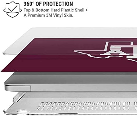 Skinit Case + Skin Compatible with MacBook Air 13in M1 (2021) - Officially Licensed Texas A&M Outline Design