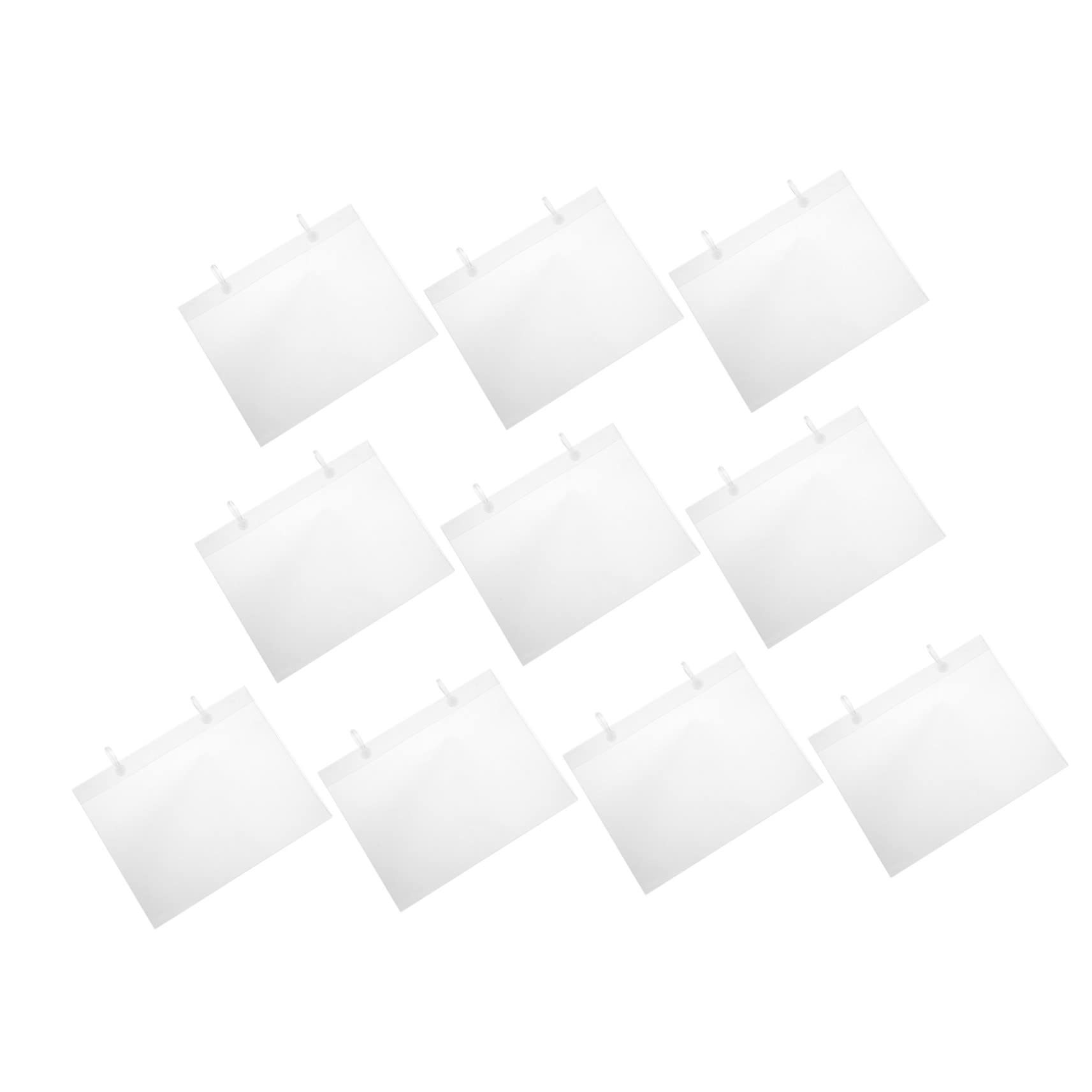OFFSCH 10Pcs Tag Covers Transparent Label Envelopes for Supermarkets Shops for Commodity Pricing and Display Easy to Use and Reusable