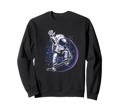 Skateboard Astronaute Skater Skate Skate Space Cadeau Sweatshirt