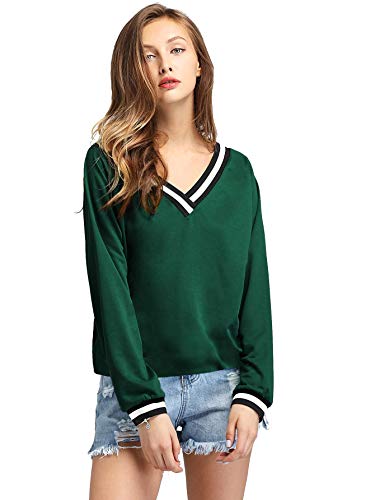 Image of Fabricorn Stylish Plain Green Long Sleeve Cotton Tshirt for Women (Green)