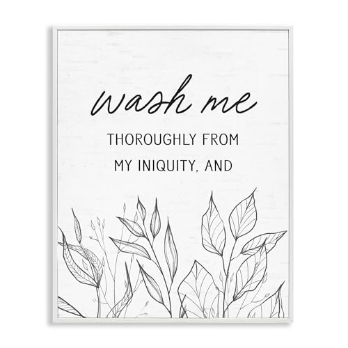 Art mural wash me thoroughly scripture Stupell decoration interieure giclee 50x40 cm