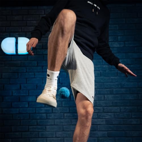 Skill Addicts Pro Footbag, Professioneller Hacky Sack mit 32 Paneelen und Metallfüllung, Lern-App für HäckySack Tricks inklusive - Dunkles Türkis