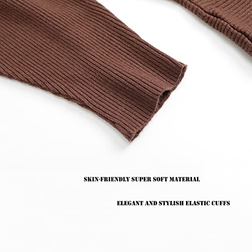 Image of Blostirno Women's Boat Neck Batwing Sleeves Dolman Ribbed Knitted Sweaters Pullovers Tops