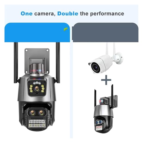 Caméra de surveillance extérieure 4K 9MP triple objectif haute performance - 4