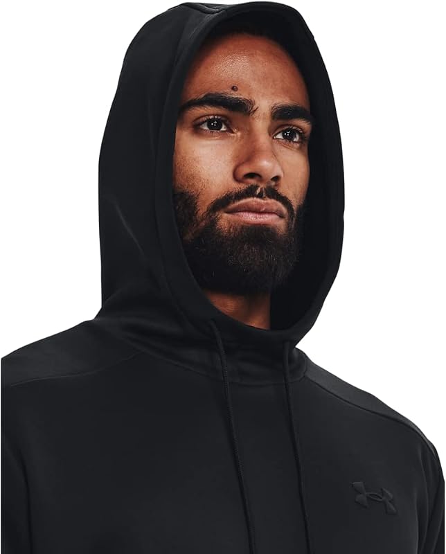 Under Armour Men's ArmourFleece Hoodie, 001 BLACK, XXL image 2