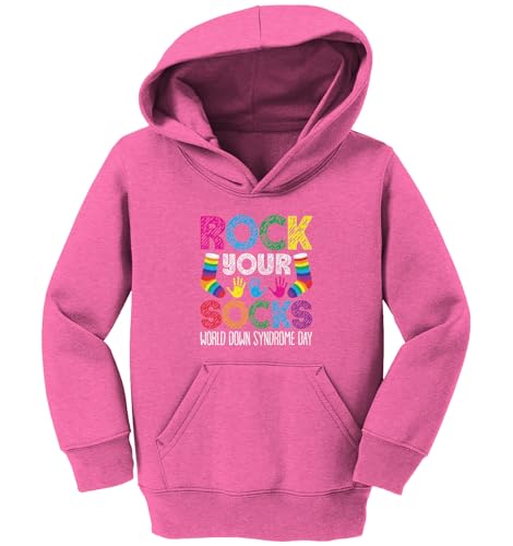 Tcombo Rock Your Socks World Down Syndrome Day Toddler/Youth Fleece Hoodie