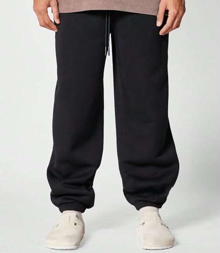 Image of dockstreet Baggy Joggers /Loose fit,High Waist Casual Lowers /Casual, Long Length Extra Baggy fit Lower in Cotton for Men