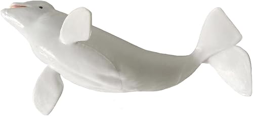 Miniatura 5 de Figura de ballena Beluga simulada, animales marinos, criaturas animales del océano sólido, juguetes educativos de mar para niños pequeños (ballena