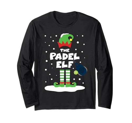 Padel Elf Matching Group Family Holiday Christmas Costume Long Sleeve T-Shirt