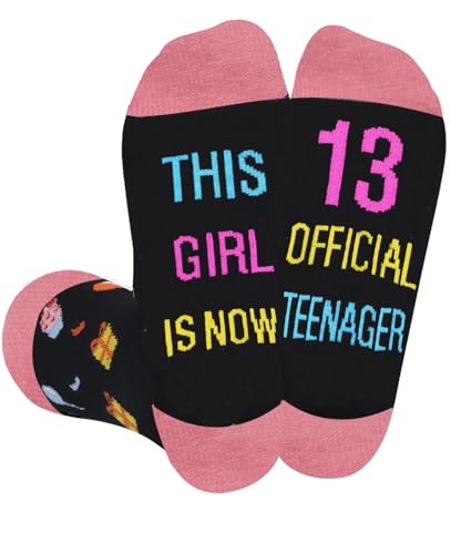 FestiVibe 13 Year Old Girl Birthday Gifts Ideas, Socks 13th Birthday Gifts for Girls Official Teenager