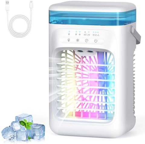 SWGOTA Aire Acondicionado Portatil Mini, 5 en 1 Enfriador de Aire...