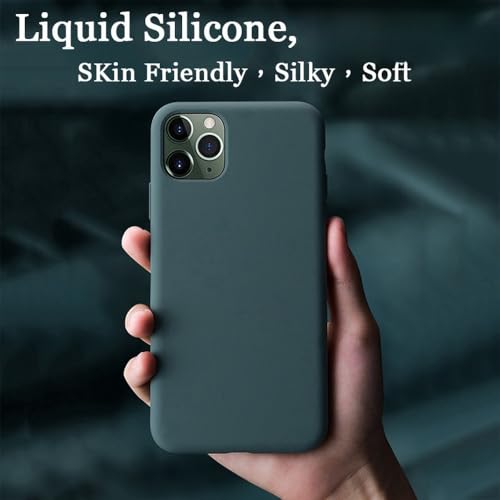 Coque silicone liquide souple iPhone 11 12 Pro X XR XS Max 7 8 Plus bleu cobalt - 5