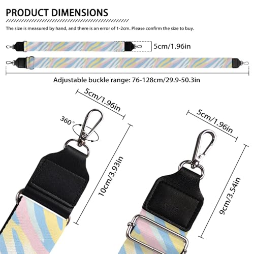 Image of Adjustable Purse Strap Replacement, Wide Shoulder Canvas Bag Strap, Crossbody Handbag Strap