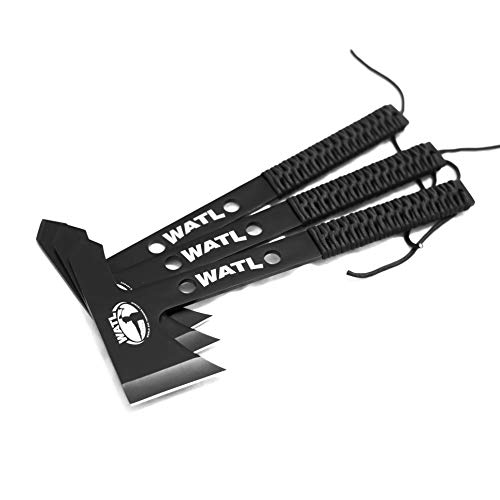 WATL The Hawk: World Axe Throwing League Throwing Tomahawks with Throwing Hatchet Nylon Sheath and Full Tang Paracord Wrapped Handles