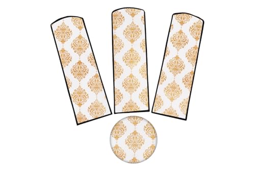 Image of Dustproof Premium Three Blade Ceiling Fan Cover with attachable Enclosure, Set of 1 Fan Cover (Dmass Gold).