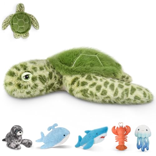 Image of Niuniu Daddy 20 inch 3.3 Pound Weighted Stuffed Animals Sea Turtle for Kids Adults, Large Sea Turtle Weighted Plush Toy, Cute Body Pillow for Calming, Ocean Series Sleeping Gift for Everyday Comfort