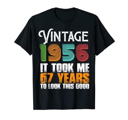Funny Vintage 1956 67 Years Old Birthday Retro Father's Day Camiseta