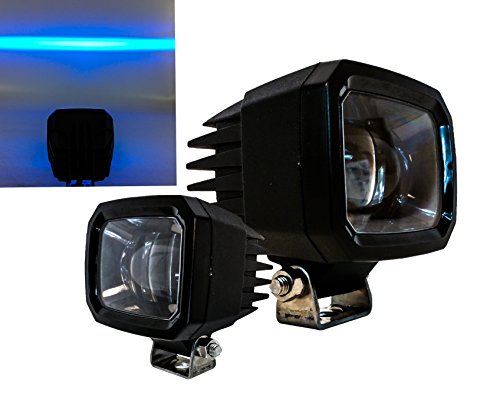 Set of 2 Blue Line LED Forklift Light Warehouse Safety Front Side Marker Clearance Warning Lamp Spot Offroad Race 12V 48V