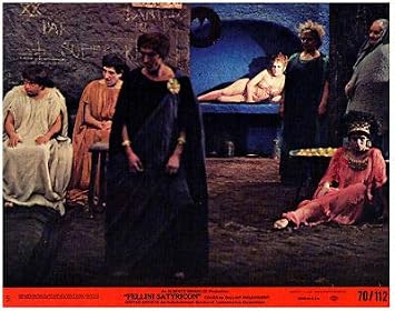 Fellini Satyricon 1970 Original 8x10 Lobby Card Roman Scene with semi-Naked WOM