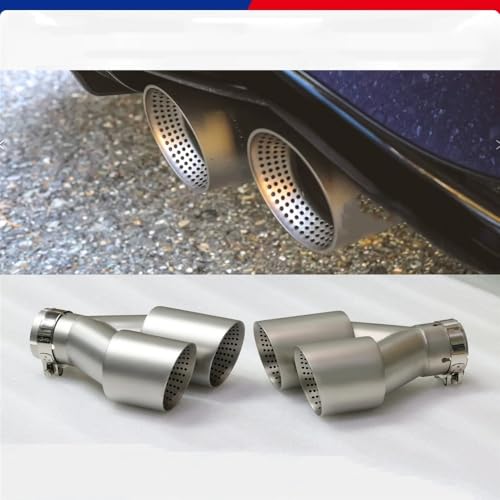 Boquilla modificada de escape doble acero inoxidable esmerilado para Golf 7 MK7 2