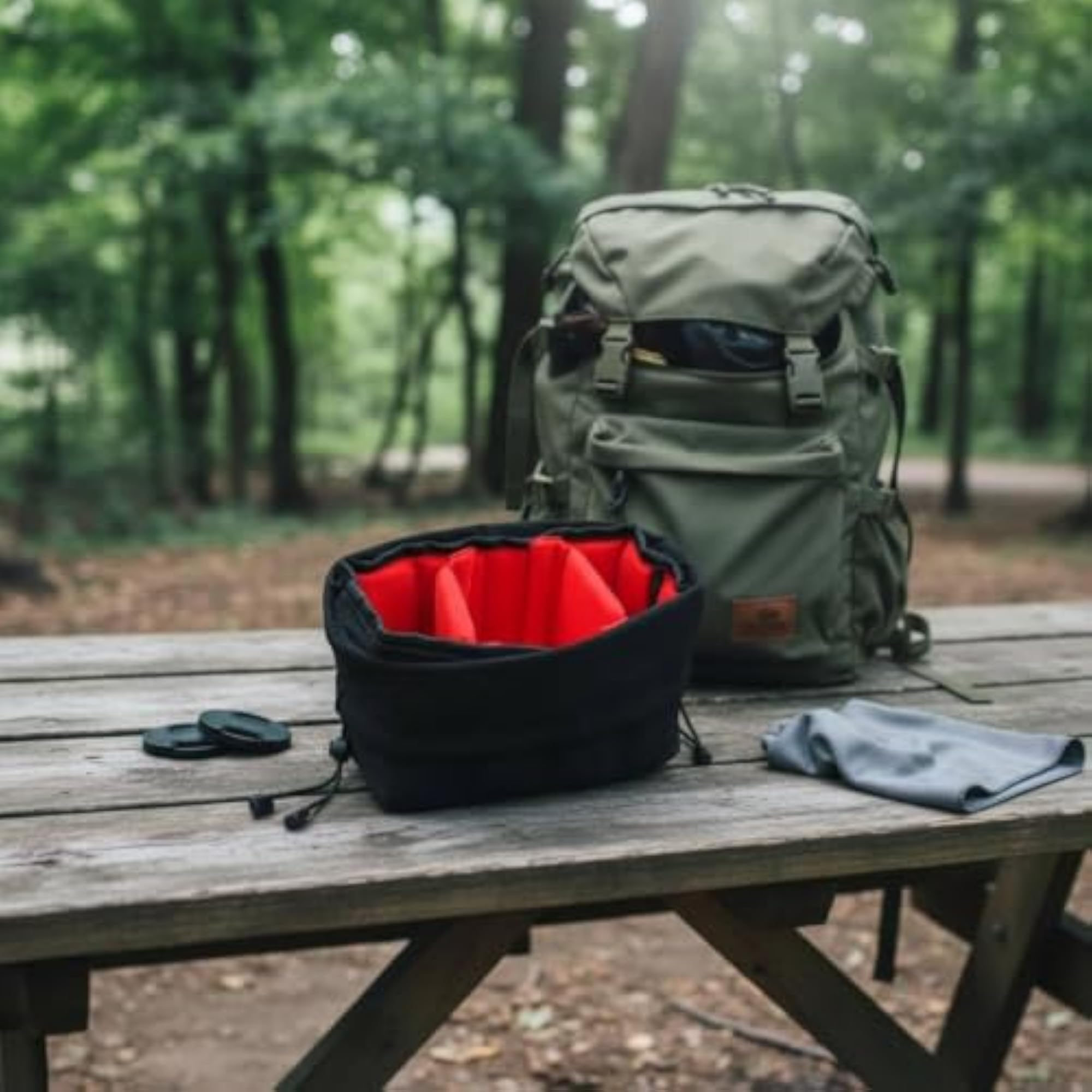 Foldable Camera Bag Insert for DSLR Organisation