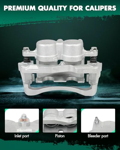 Image of SCITOO Front Left Brake Caliper With Bracket 18B4817 Compatible For Chevrolet For Express 3500 2003-2020,For Chevrolet For Express 4500 2009-2020,For Chevrolet For Silverado 3500 2001-2006
