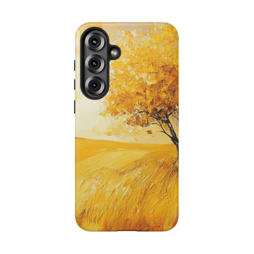 Coque Galaxy S25 Plus arbre automne jaune mate anti-rayures