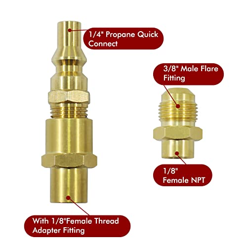 MENSI 1/8 FNPT X 1/4 Male Quick Connect Plug Propane