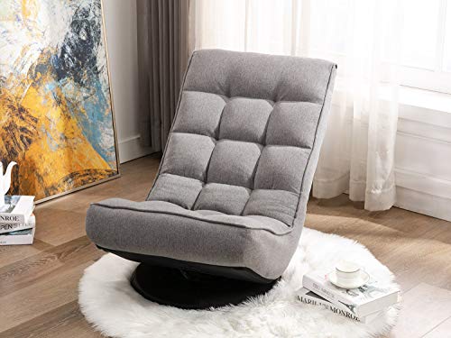 Altrobene Fabric Floor Gaming Chair, High Back Lazy Sofa Sleeper for Game Recreation