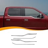 Hoolcar Lower Window Trim Cover Molding Window Bottom Outer Frame Strip Compatible with Ford F150 2015-2020, Exterior Accessories, Chrome