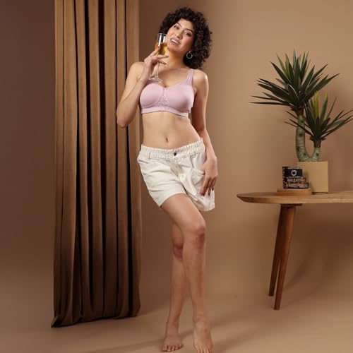Image of Kalyani Chase Double Layered Cups Center Lace Full Coverage Seamless Bra