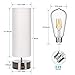 Boncoo USB Bedside Touch Control Table Lamp 3 Way Dimmable Desk Lamp with 2 USB Charging Ports, Modern Nightstand Lamp Ambient Light Round Shade for Bedroom Office 6W 2700K LED Light Bulb Included