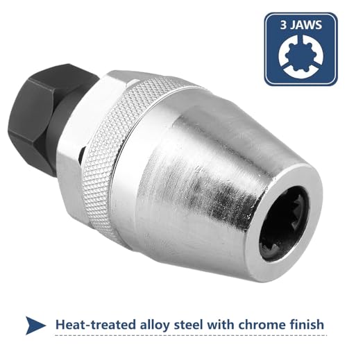 Saipor Damaged Bolt and Stud Extractor Tool 3/8" Drive Broken Stud Remover Bolt Extractor Fit 1/4" to 1/2" Rounded Studs for Broken Rounded Off - Image 2