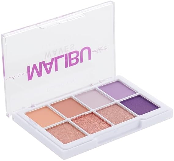 Collection Cosmetics Intensely Pigmented Colour Eye Shadow Palette with 8 Stunning Shades, Matte and Metallic, Malibu Waves
