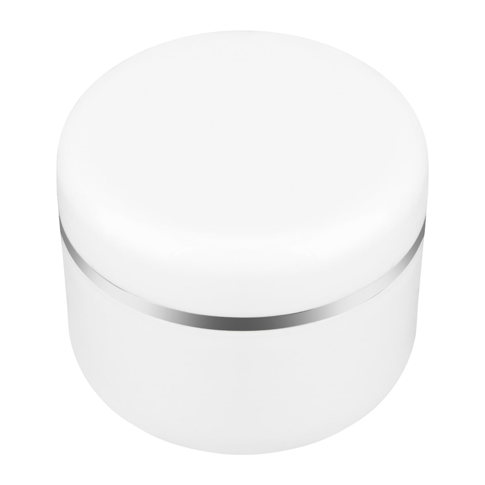 50 barattoli per campioni di cosmetici, 50 g, in plastica, ricaricabili, vuoti, con coperchi a cupola argentati, per articoli da toeletta, trucco, creme di bellezza