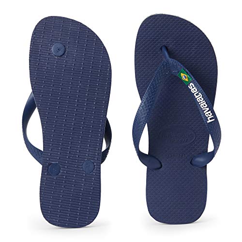 Image of Havaianas Brasillogo Unisex Flip Flops Navy - 37-38