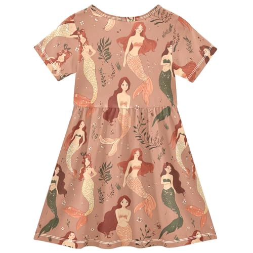 KLL Girls Fashion Dress Short Sleeve Casual Loose Sundresses for Girls2