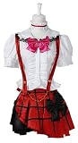 ラブライブ！ 僕らは今のなかで 矢澤にこ コスプレ 衣装 14点セット ( ブラウス ＋ スカート ＋ サスペンダー ＋ 首飾り ＋ 胸元リボン ＋ 腰リボン ＋ スカートリボン ＋ チェーン ＋ 髪飾り ＋ 手袋 ＋ 太もも飾り ＋ ストッキング ＋ オリジナル特典 ）c333m (Mサイズ)