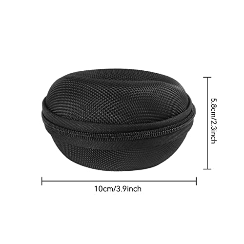 Yantoers Pack of 2 Zipper Travel Watch Cases Single Watch Storage Boxes for Wristwatches and Smart Watches up to 50mm (Black)
