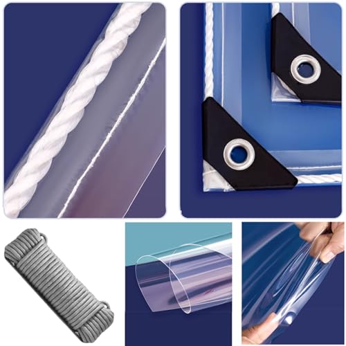 Lona de vinilo transparente resistente al desgarro con bordes reforzados 5