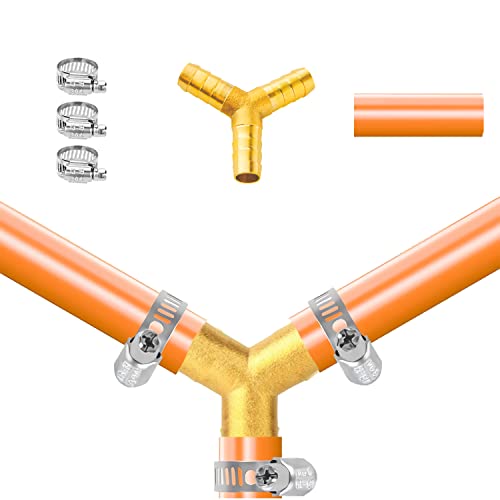 Kavetal 2-Piece 3/8 Inch (10Mm) Id Hose Barb Fitting, Tee Copper Fitting thumb #3