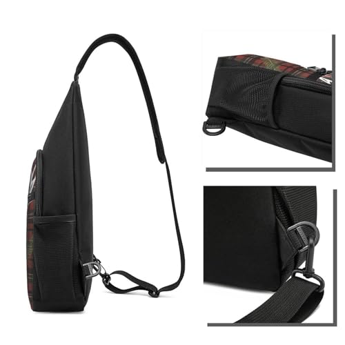 Mochila Sling Crossbody Negro Unisex 7.5x3.25x15.25" miniatura 3