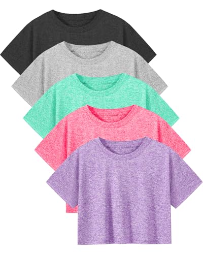 T-shirt athlétique femme manches courtes haut d'entraînement gym lot de 5