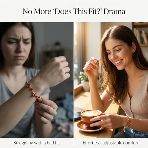 JZZ Gold Dainty Bracelet for Women, Adjustable Love Bracelet Set Jewelry Gift - Hypoallergenic, Size 6.7-8.7 Inches, Suitable for Parties, Office Wear, and Daily Use - image 4